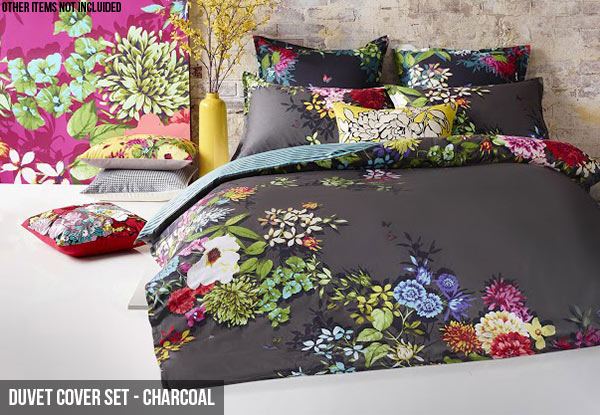 Luxotic Tropicana Duvet Cover Set or European Pillow Cases - Two Colours & Sizes Available