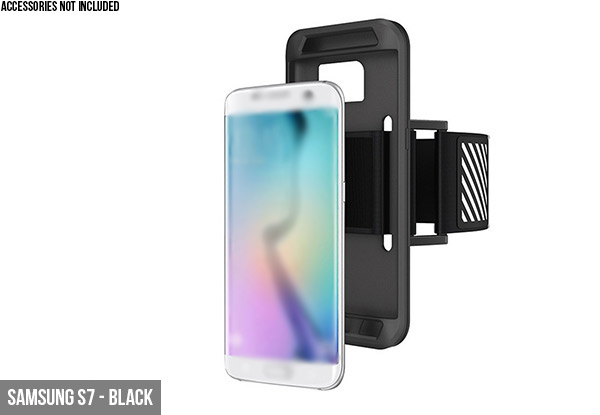 Sports Armband with Cell Phone Shell Available in Three Colours - Options for iPhone & Samsung Models