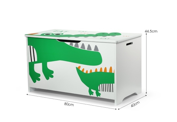 Kidbot Kids Crocodile Wooden Storage Chest