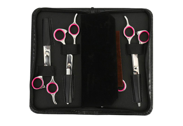 Four-Pack of Pet Grooming Scissors with Comb