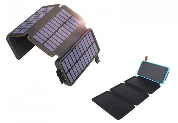 10000mAh Solar Power Bank with Four Panels