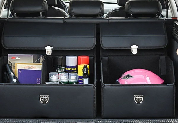 SOGA Car Boot Organiser Box with Medium Lock