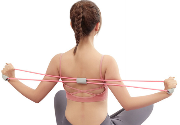 Four-Piece Pink Yoga Equipment Set