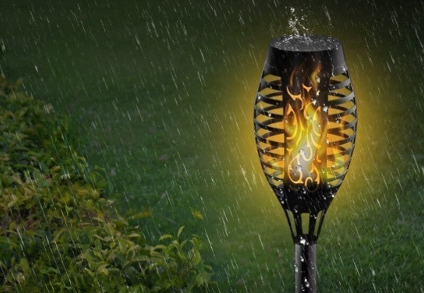 12-LED Solar Flame Flickering Torch Light