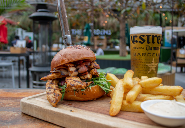 Burger & Beer Combo incl. Fries - Options for up to Four People Available