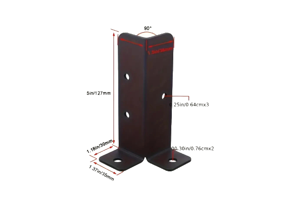 Eight-Piece Post Anchor Brackets for Wooden Fence Posts