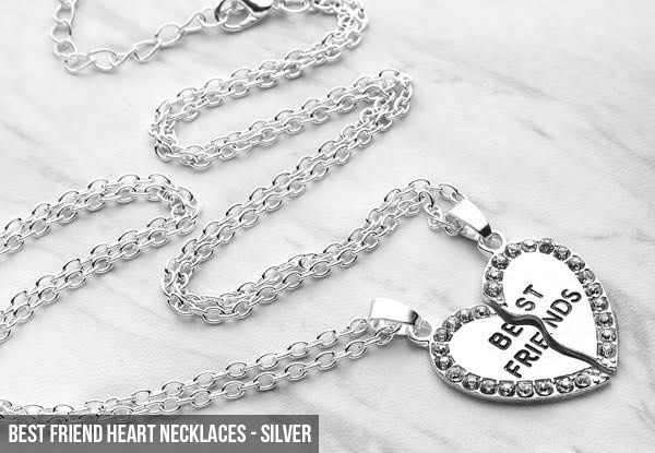Best Friend Heart Necklaces