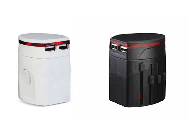 Universal Power Adaptor incl. USB Sockets - Two Colours Available