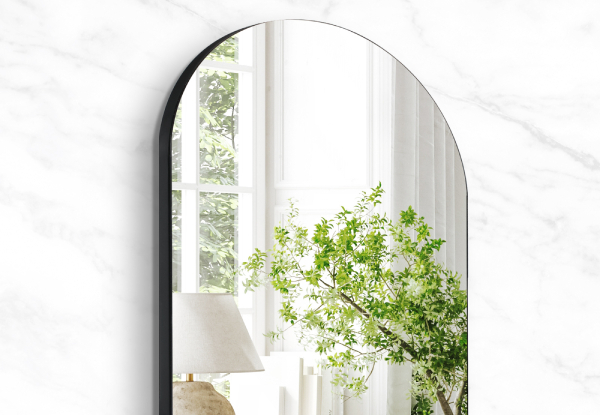 Full-Length Arch-Shaped Mirror with Removable Stand