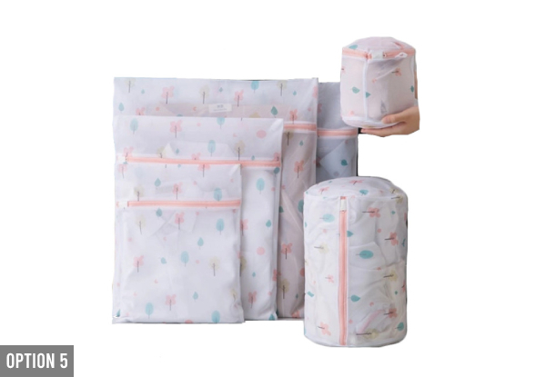 Six-Piece Laundry Wash Bags - Available in Seven Options