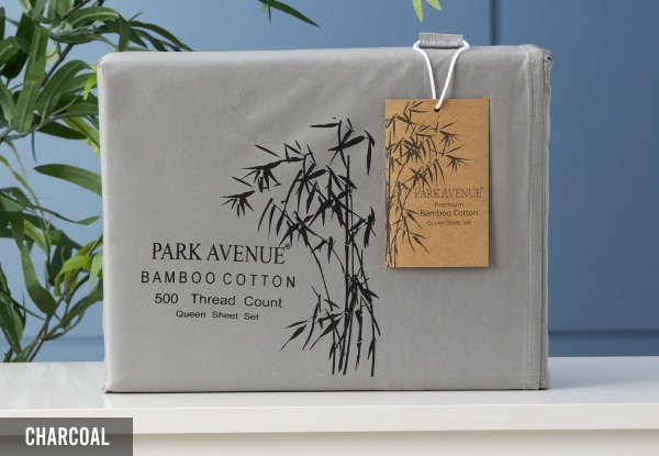 Park Avenue Bamboo Cotton Sheet Set - Available in Four Colours & Two Sizes