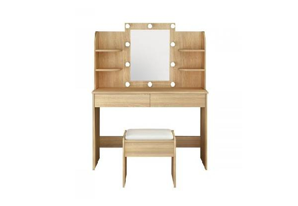 Dressing Table with Lights and Stool - Three Colours Available