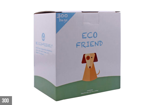 120 Biodegradable Dog Poop Bags with Dispenser - Option for 300 Bags