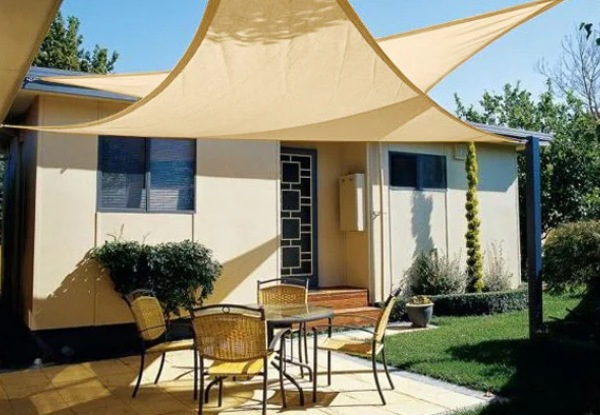 Heavy-Duty Water-resistant Shade Sail - Available in Two Colours & Seven Sizes