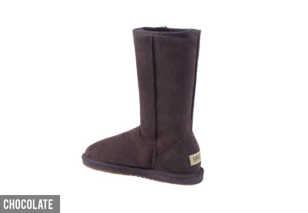 Auzland Unisex 'Chase' Classic Australian Sheepskin Tall Water-Resistant UGG Boots - Four Colours & Seven Sizes Available