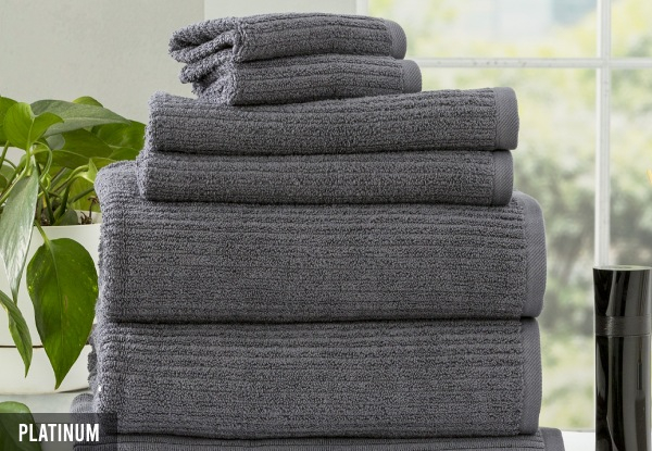 650GSM Cobblestone Ribbed Towel Set - Available in Eight Colours & Three Options