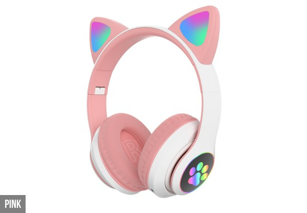 Cat Ears Wireless Headphones - Five Colours Available