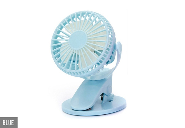 Clip-On Portable Desk Fan - Four Colours Available - Option for Two