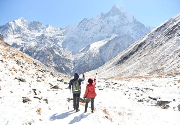 Per-Person, Twin-Share 12-Day Nepal Annapurna Base Camp Trek incl. Trekking Guide, Transport, Meals, Four-Night Hotel Accommodation & More