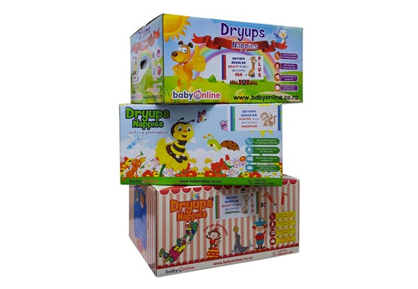 Bulk Box of Dryups Nappies - Six Sizes Available