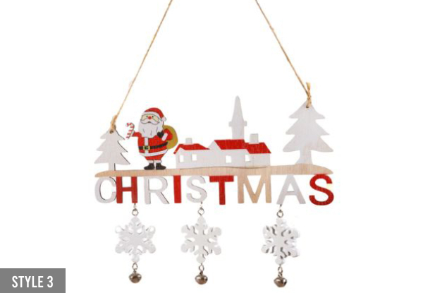 Christmas Gnome Santa Claus Wooden Hanging Decor - Five Styles Available