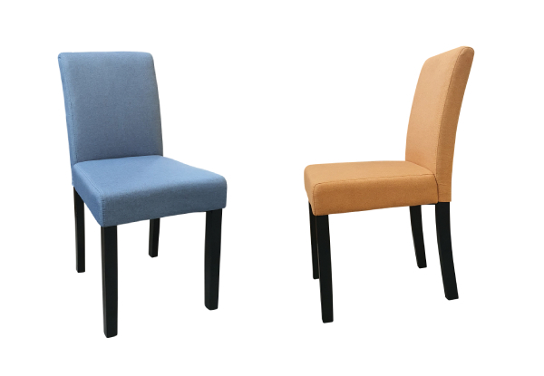 Two Fabric Dining Chairs - Four Colours Available