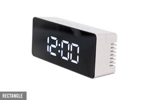 LED Digital Alarm Clock - Two Shapes Available