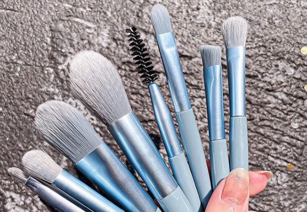 Eight-Piece Makeup Brush Set - Four Colours Available