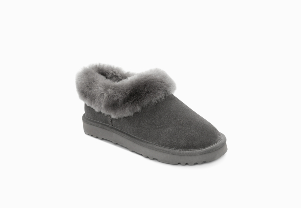Avery Unisex Premium Sheepskin Suede UGG Slippers - Three Colours & 10 Sizes Available