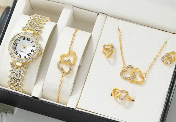 Six-Piece Woman's Luxury Watch Set - Three Colours Available