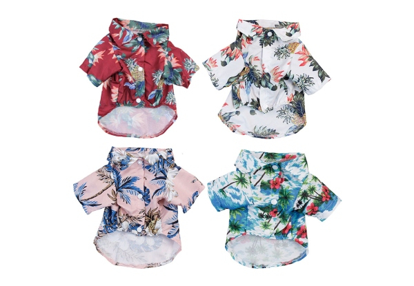 Hawaiian Pet Shirt - Four Colours & Six Sizes Available