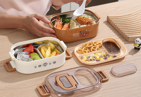 Single-Layer Stainless Steel Lunch Box - Three-Colours Available & Option for Double-Layer