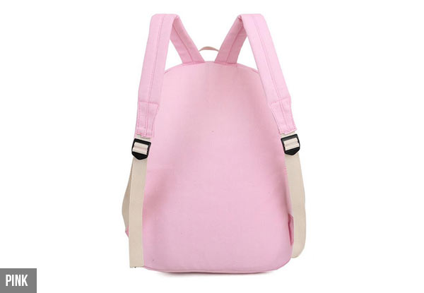 Unicorn Canvas Backpack with Matching Purse - Four Colours Available