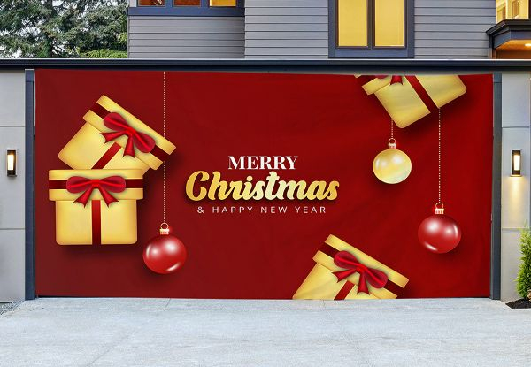 Christmas Garage Door Banner - Available in Four Colours & Three Sizes