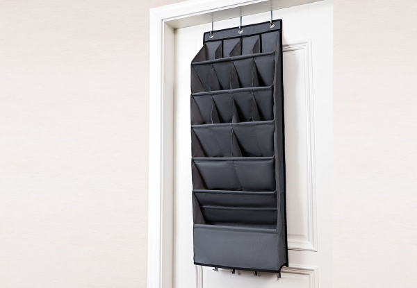 16-Grid Over Door Closet Storage Bag - Available in Two Colours & Option for Two-Pack