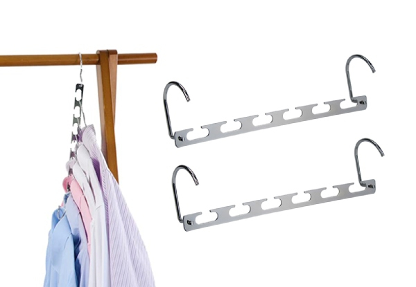 Two-Pack of Closet Hanging Space Savers - Option for Four or Six-Pack Available