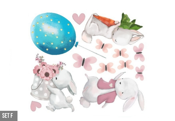 Rabbit Wall Decal Stickers - Six Sets Available
