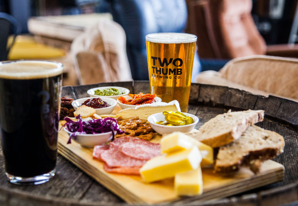Artfully Assembled Sharing Platter & Two Naturally Crafted Tap Beers for Two People - Valid Sundays