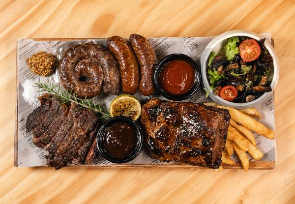 Meat Lovers Platter incl. Two Glasses of Welcome House Mocktail & Red Wine Flight of Four Varieties