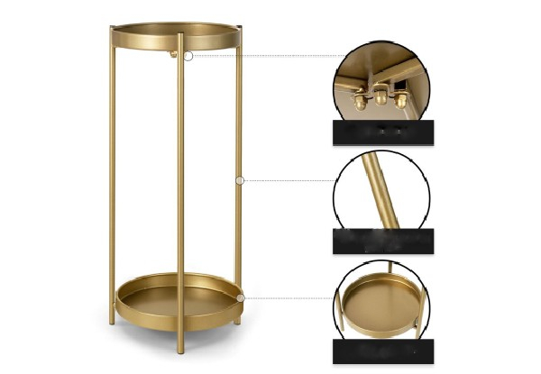 60cm Gold High Plant Stand