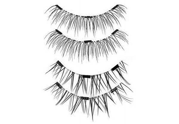 Two-Pair Magnetic Eyelashes with Tweezers Kit - Available in Two Styles & Option for Four-Pair