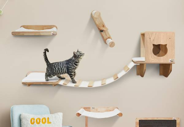 Wall Mounted Cat Bed Stair Set