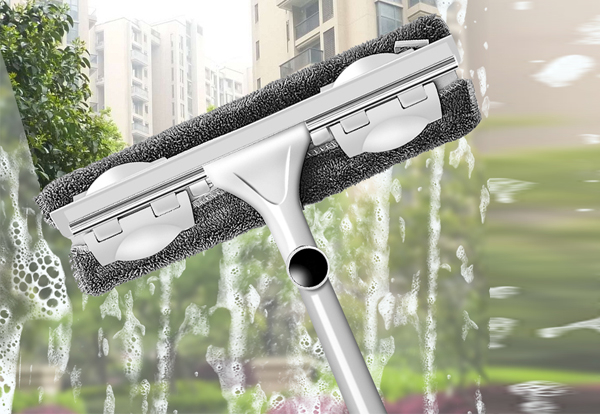 Telescopic Rotating Head Window Cleaner Wiper - Two Colours Available