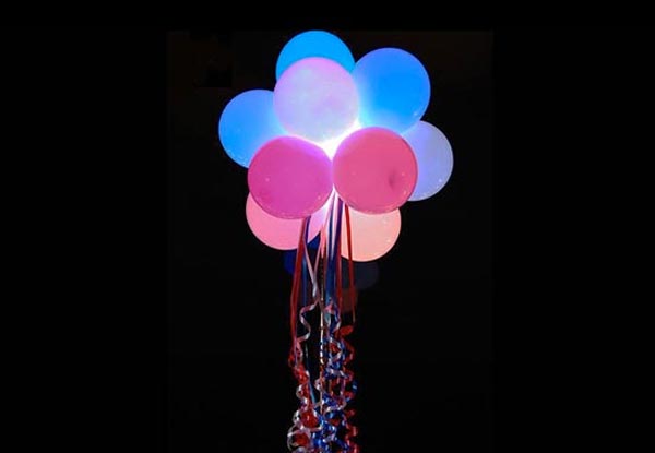 Ten LED Balloons with Free Delivery