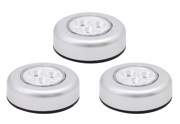 Three-Pack of Touch-Activating LED Spotlights - Option for Six-Pack