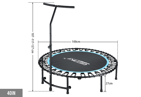 Genki Indoor Mini Trampoline Exercise Foldable Rebounder - Two Sizes Available