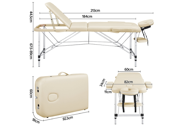 Three-Fold Adjustable Massage Bed