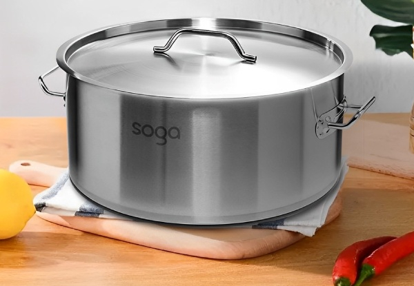 SOGA 17L Stainless Steel Stock Pot