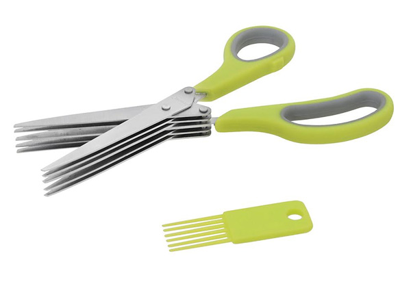 Five-Blade Stainless Steel Professional Herb Scissors