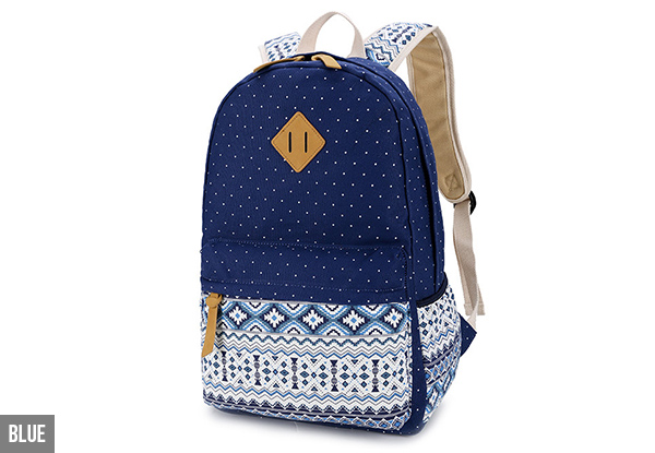 Canvas Bohemia Style Backpack - Five Colours Available